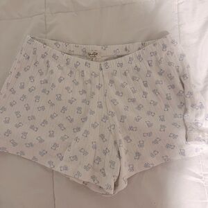 Brandy Melville teddy bear pajama shorts one size